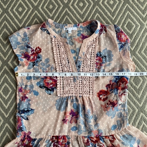 DR2 Daniel Rainn Floral Peplum Top Size Small - Picture 5 of 12